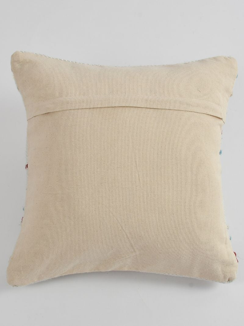 Anvaya Kala Handcrafted Pit Loom Cushion Cover with 16x16 inch fillers ( Set of 2)