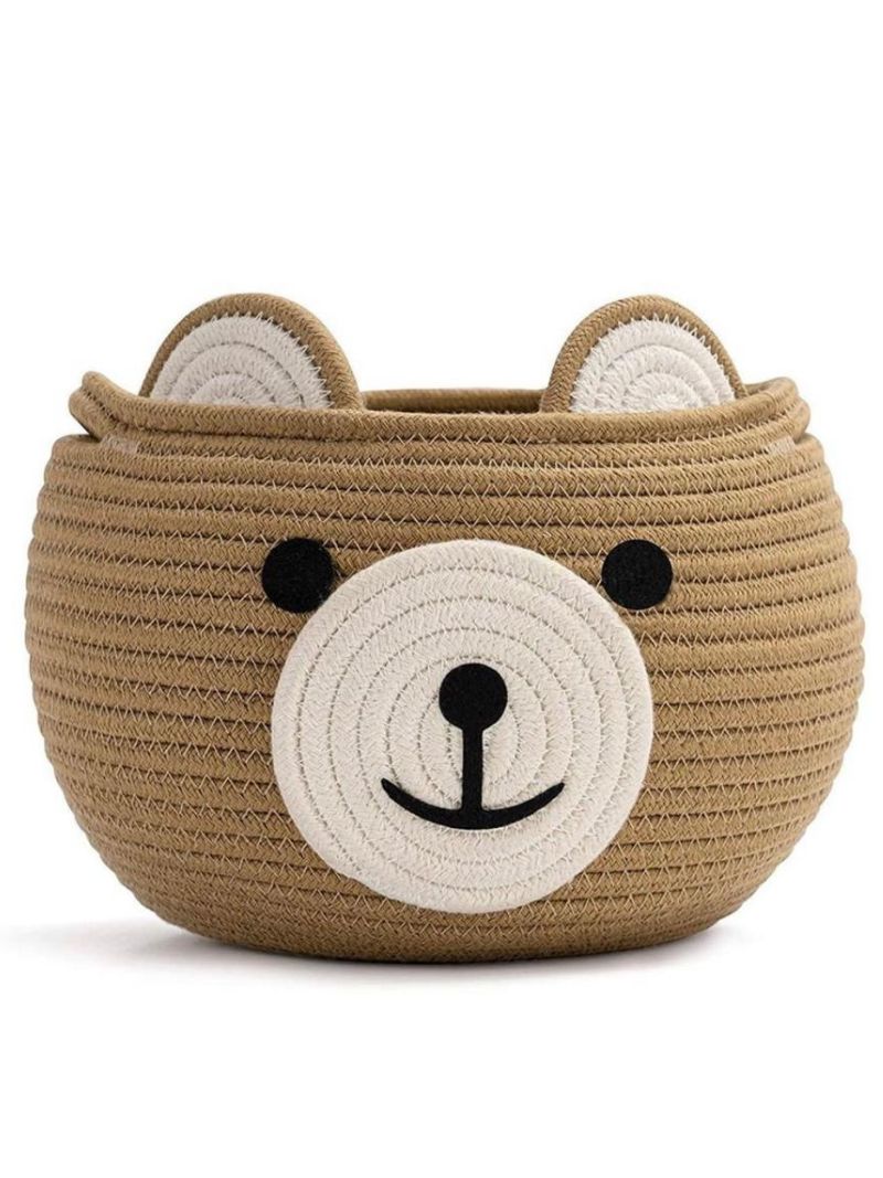 Anvaya Aranya Bear Handwoven Storage Basket 25x25x20 cm