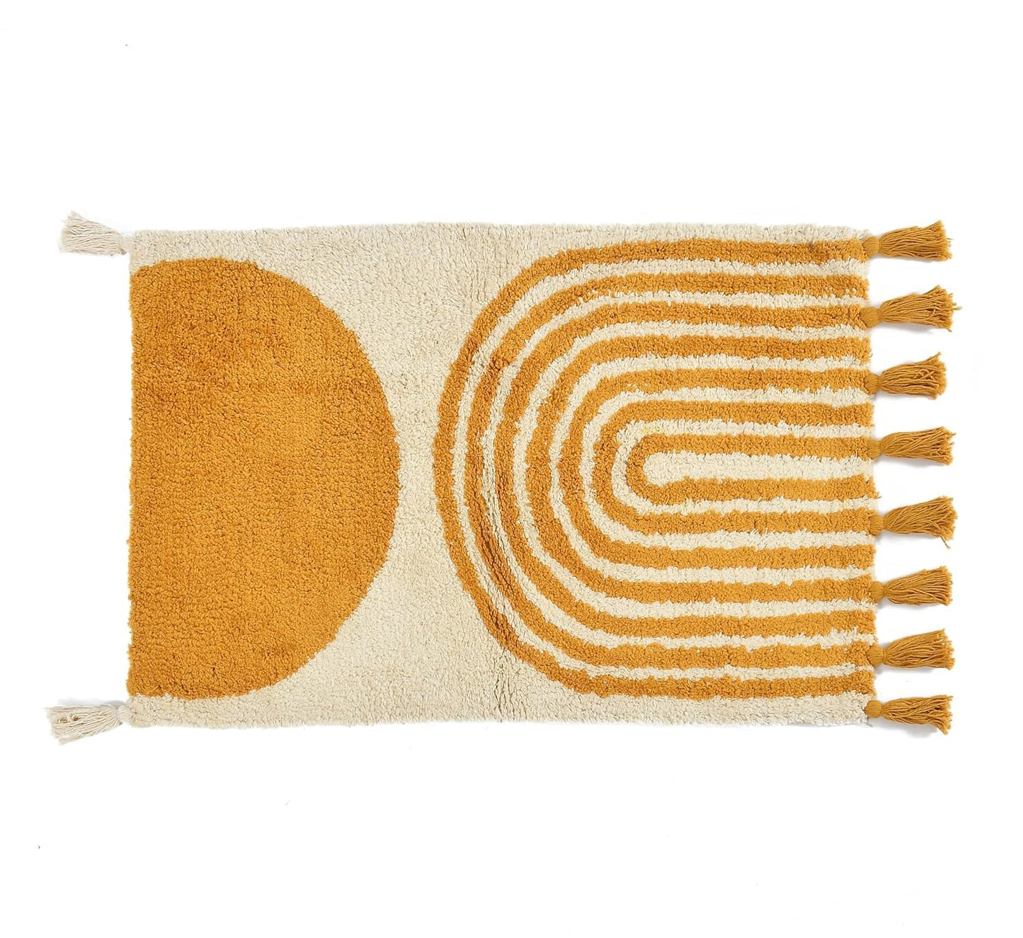 Anvaya Aranya Suncrest Handwoven Cotton Bath / Door Mat — 40 × 60 cm