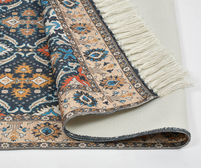 Anvaya Neelara Handwoven Heritage Rug — 2 × 4 ft