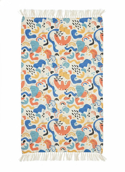 Anvaya Tarang Handwoven Abstract Runner — 2 × 5 ft