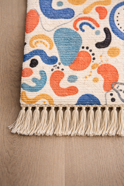 Anvaya Tarang Handwoven Abstract Runner — 2 × 5 ft