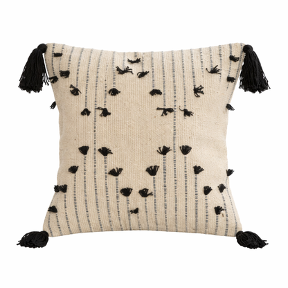 Anvaya Kala Handcrafted Pit Loom Cushion Cover with 16x16 inch fillers ( Set of 2)