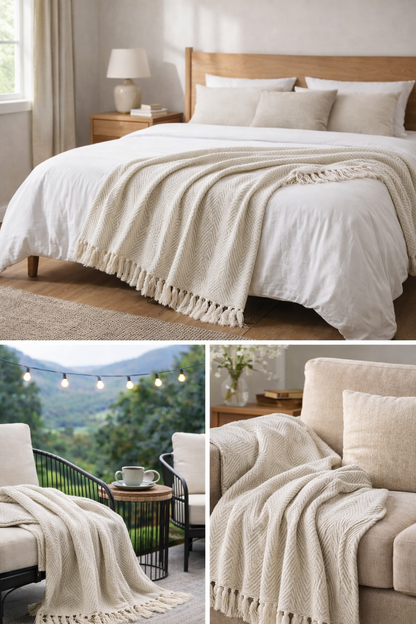 Anvaya Noor Herringbone Throw